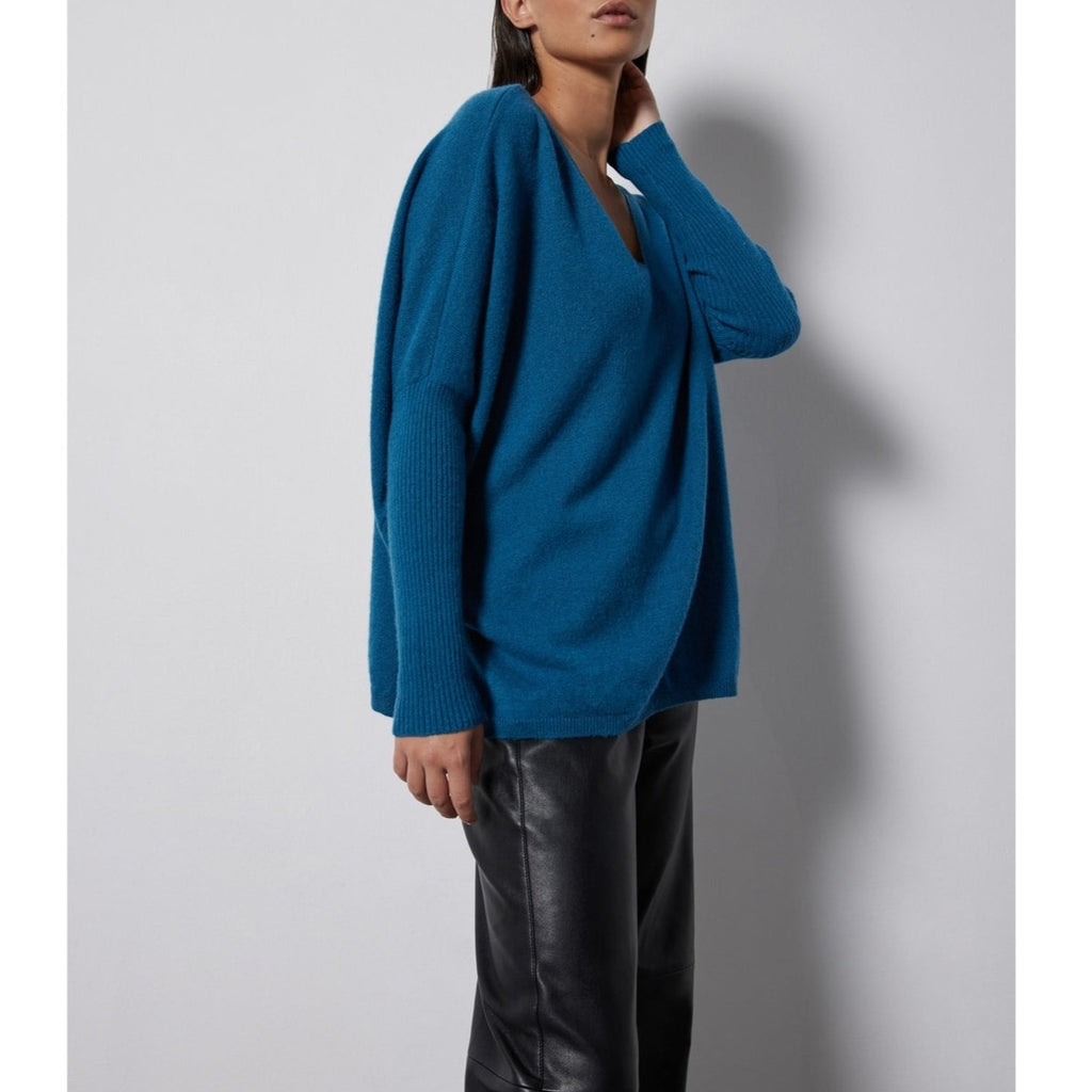 Notshy - Pull Poncho Cachemire - Petrole
