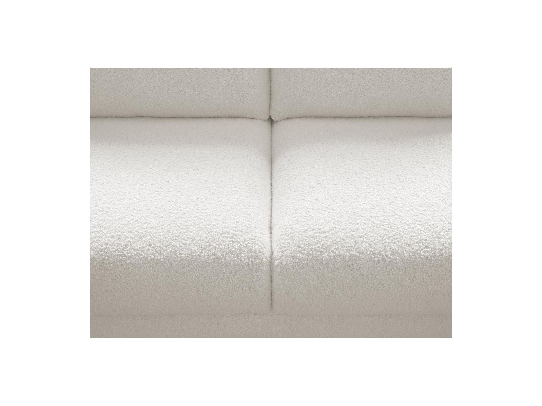 Kenan - Canapé Droit Convertible - Ouverture Express Tissu Bouclette