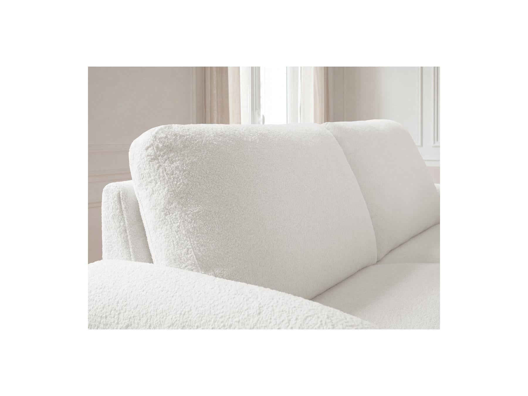Kenan - Canapé Droit Convertible - Ouverture Express Tissu Bouclette