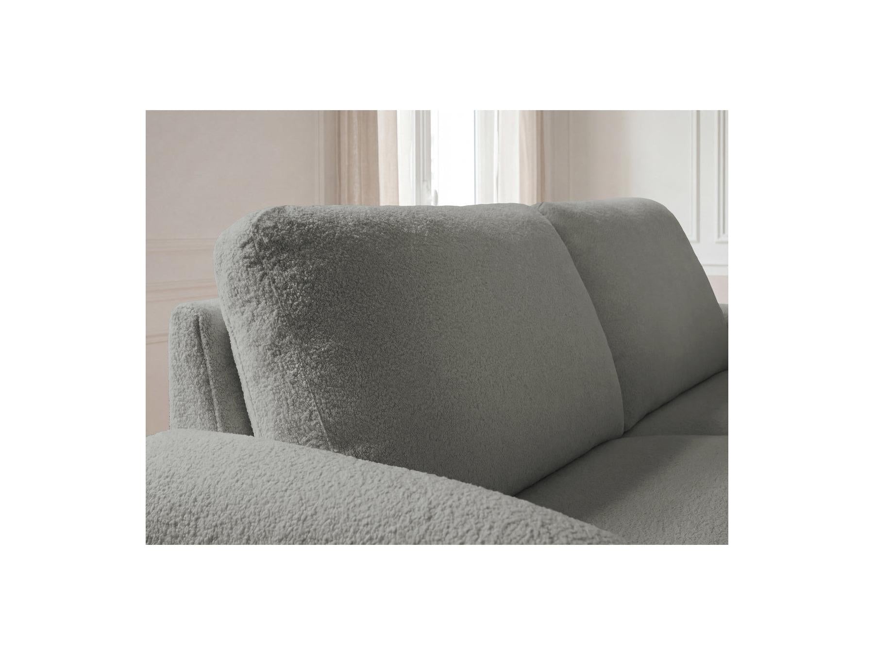 Kenan - Canapé Droit Convertible - Ouverture Express Tissu Bouclette