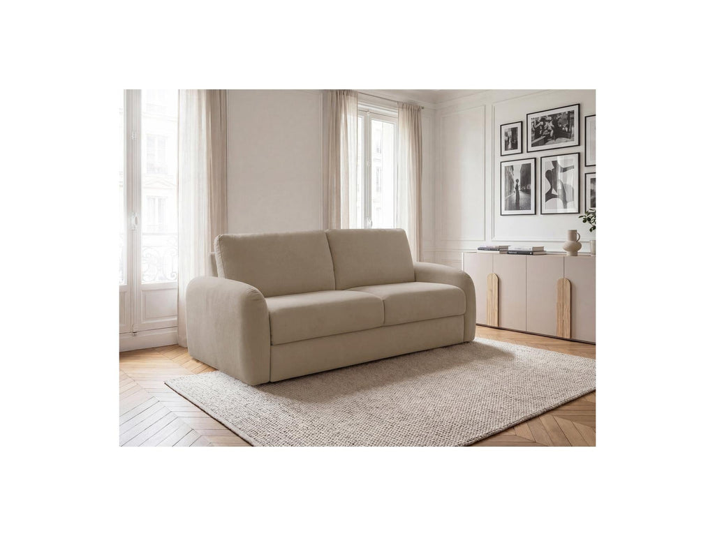 Kenan - Canapé Droit Convertible - Ouverture Express Tissu Lisse