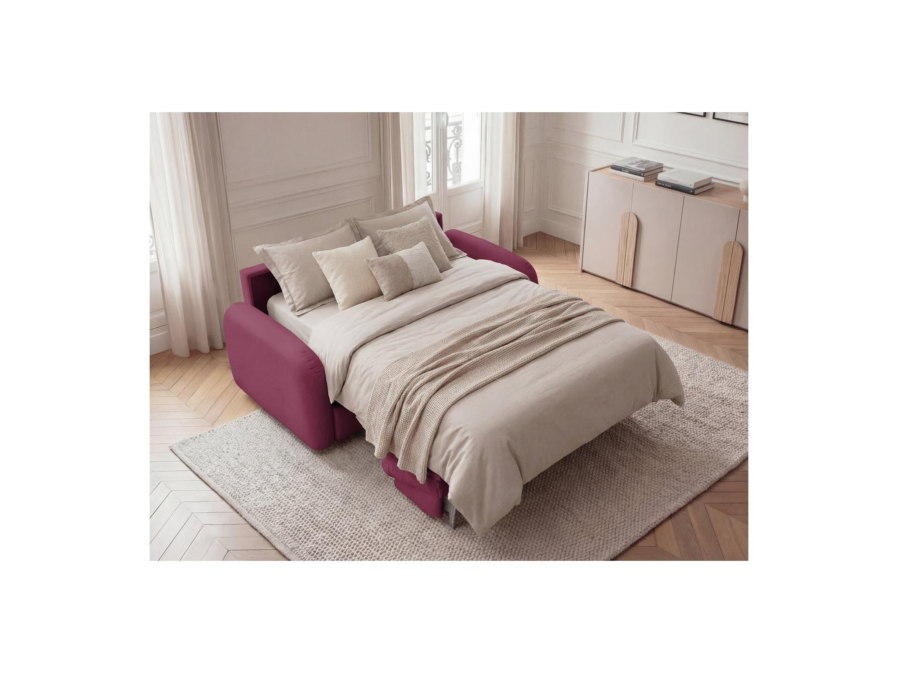 Kenan - Canapé Droit Convertible - Ouverture Express Tissu Lisse