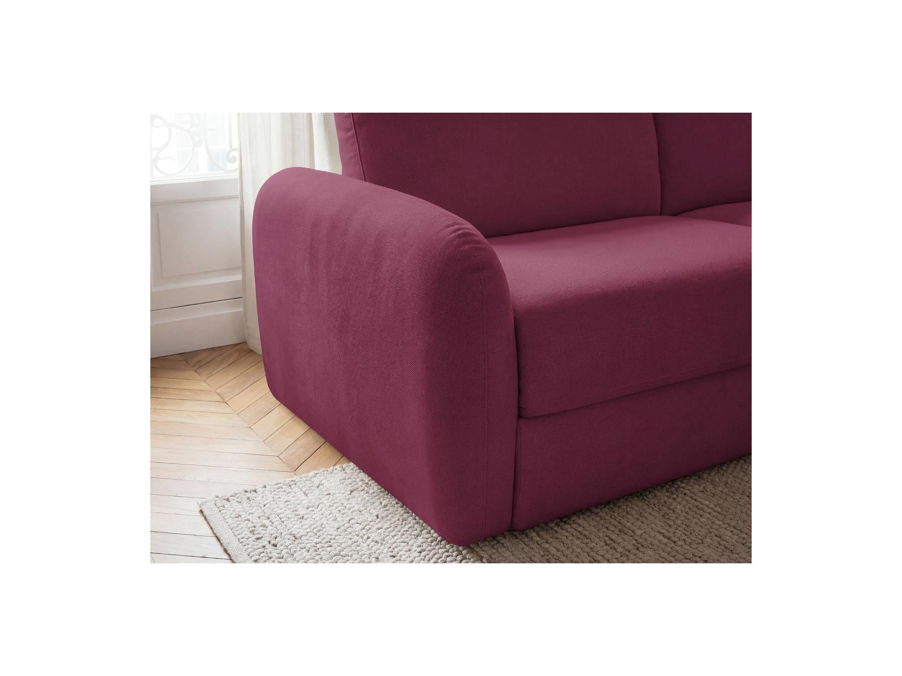 Kenan - Canapé Droit Convertible - Ouverture Express Tissu Lisse