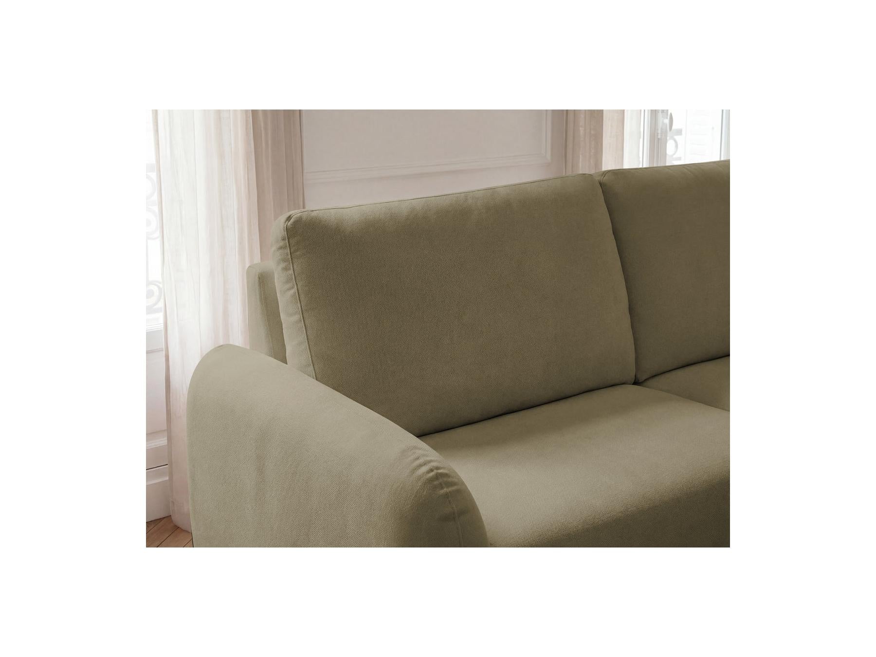 Kenan - Canapé Droit Convertible - Ouverture Express Tissu Lisse
