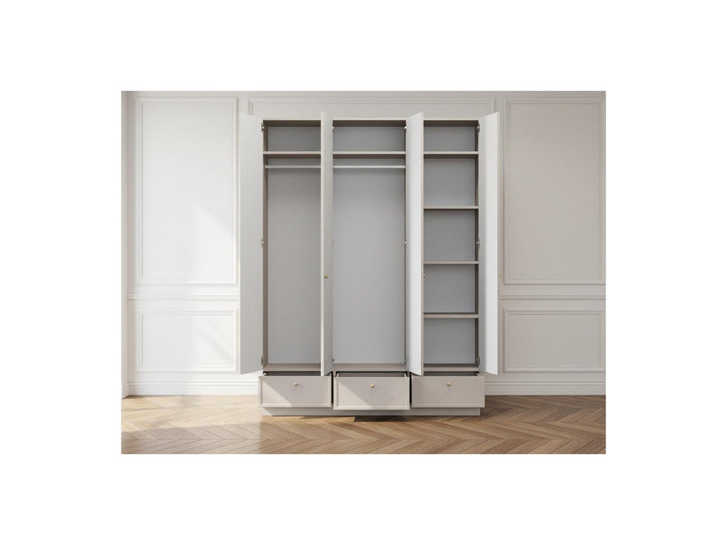 Lorina - Armoire 3 Portes 3 Tiroirs