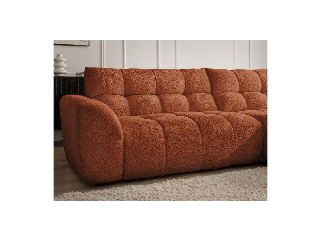Jaya - Canapé D'Angle Fixe - Tissu Chenille - Angle Droit
