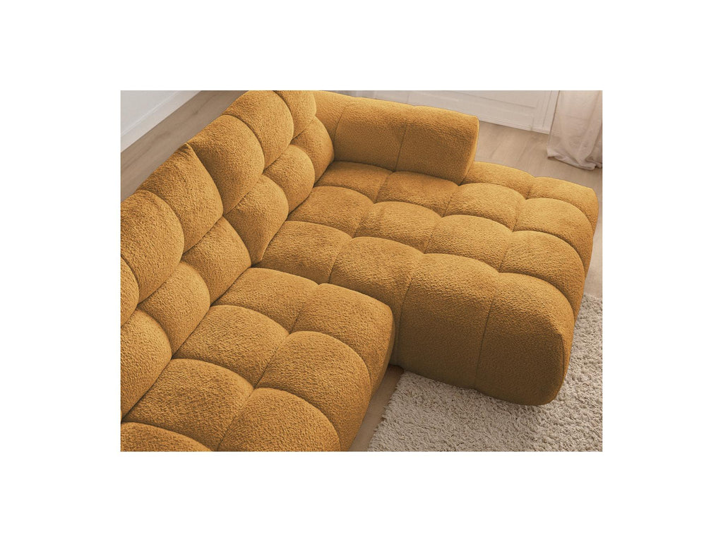 Jaya - Canapé D'Angle Fixe - Tissu Chenille - Angle Droit