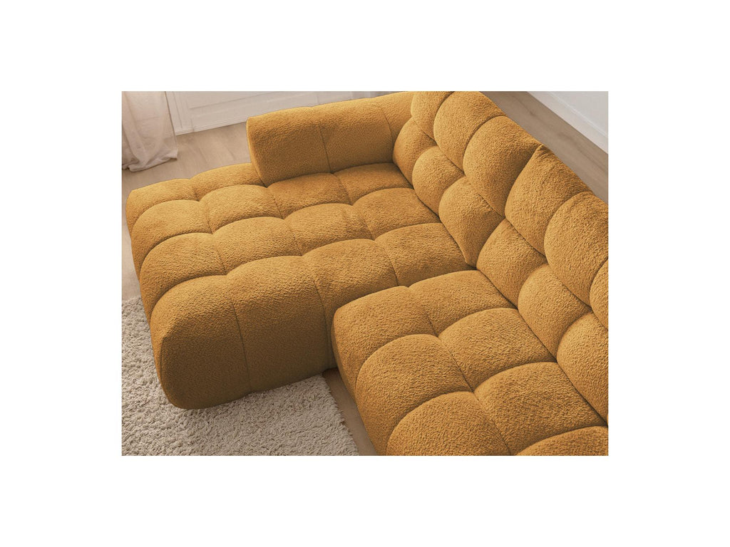 Jaya - Canapé D'Angle Fixe - Tissu Chenille - Angle Gauche