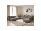 Anda - Canapé Panoramique Fixe Modulable - Avec 3 Chauffeuses, 1 Méridienne, 2 Angles Et 1 Pouf - Angle Gauche
