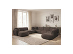 Anda - Canapé Panoramique Fixe Modulable - Avec 3 Chauffeuses, 1 Méridienne, 2 Angles Et 1 Pouf - Angle Gauche