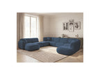 Anda - Canapé Panoramique Fixe Modulable - Avec 3 Chauffeuses, 1 Méridienne, 2 Angles Et 1 Pouf - Angle Gauche