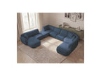 Anda - Canapé Panoramique Fixe Modulable - Avec 3 Chauffeuses, 1 Méridienne, 2 Angles Et 1 Pouf - Angle Gauche