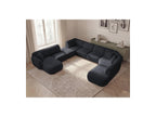 Anda - Canapé Panoramique Fixe Modulable - Avec 3 Chauffeuses, 1 Méridienne, 2 Angles Et 1 Pouf - Angle Gauche