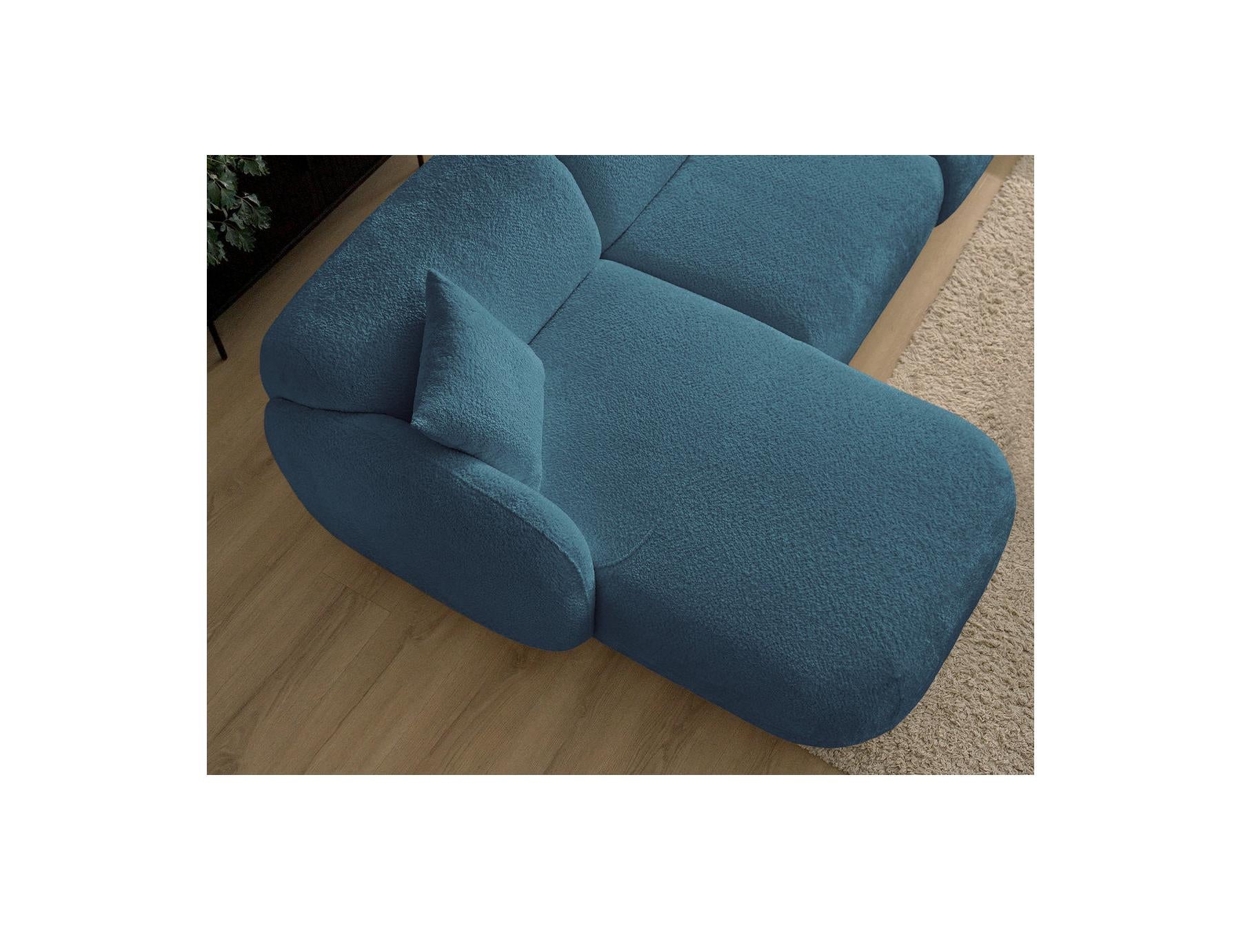 Anda - Canapé Panoramique Fixe Modulable - Avec 3 Chauffeuses, 1 Méridienne, 2 Angles Et 1 Pouf - Angle Gauche