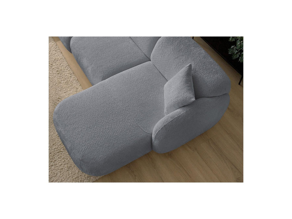 Anda - Canapé Panoramique Fixe Modulable - Avec 3 Chauffeuses, 1 Méridienne, 2 Angles Et 1 Pouf - Angle Droit
