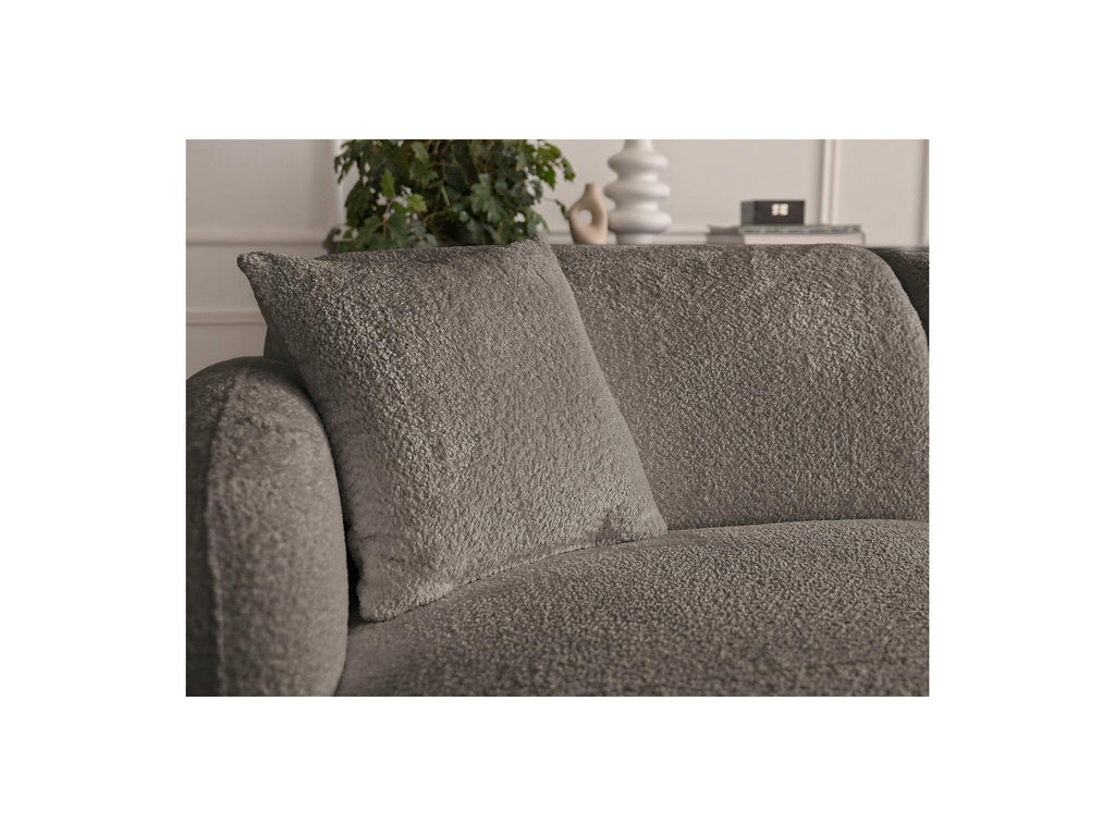 Anda - Canapé Panoramique Fixe Modulable - Avec 3 Chauffeuses, 1 Méridienne, 2 Angles Et 1 Pouf - Angle Gauche