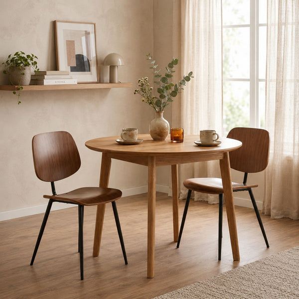 Onde - Lot De 2 Chaises - Noyer