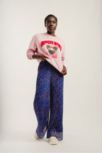 Le Pantalon Andrea Plissé Leo Blue