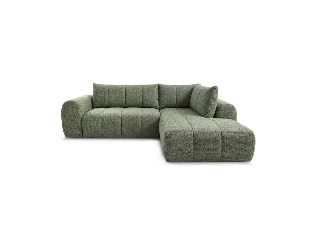 Nesty - Canapé D'Angle L Fixe - Tissu Chiné - Angle Droit