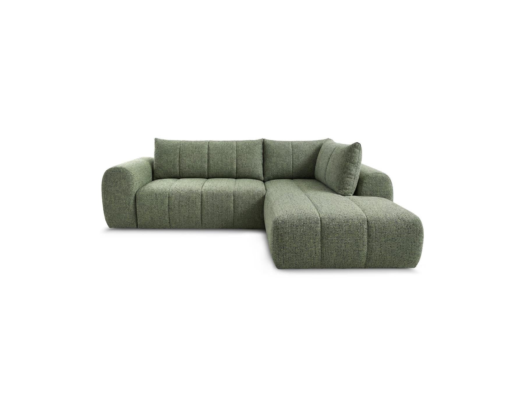 Nesty - Canapé D'Angle L Fixe - Tissu Chiné - Angle Droit