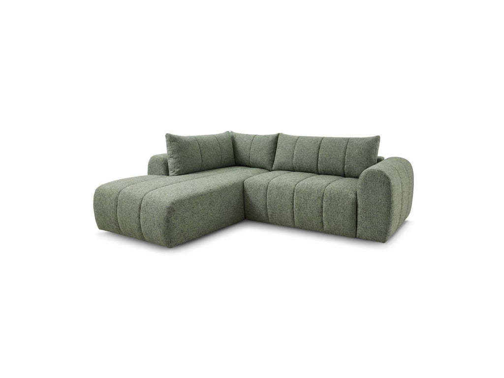 Nesty - Canapé D'Angle L Fixe - Tissu Chiné - Angle Gauche