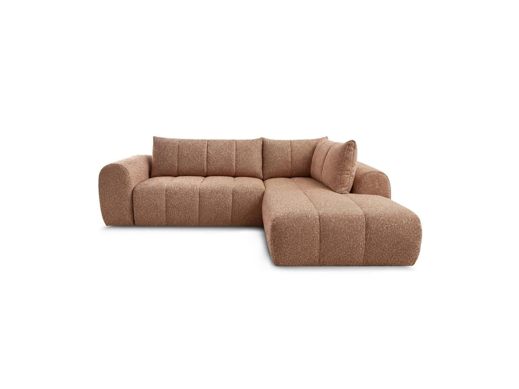 Nesty - Canapé D'Angle L Fixe - Tissu Chiné - Angle Droit