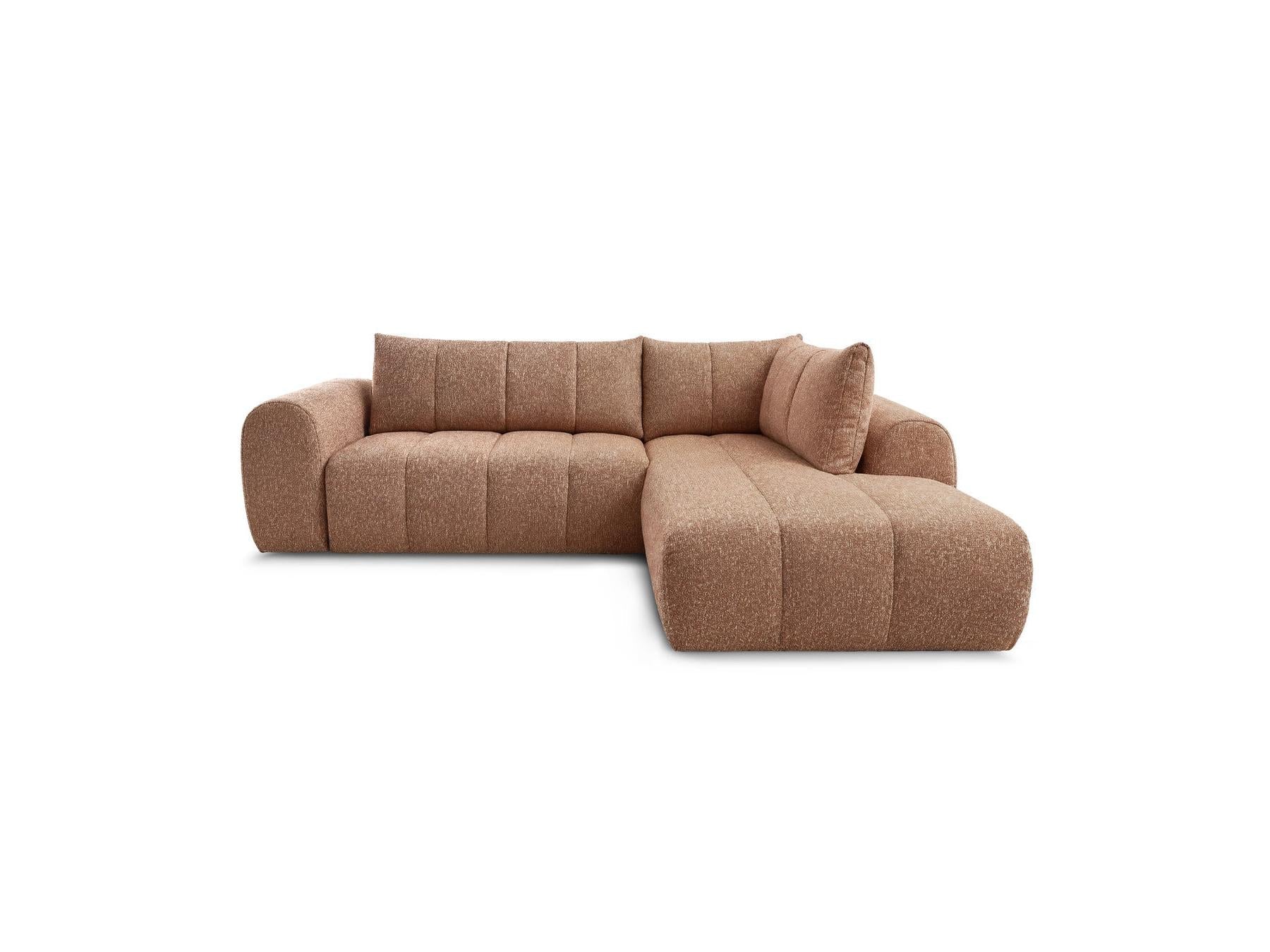Nesty - Canapé D'Angle L Fixe - Tissu Chiné - Angle Droit
