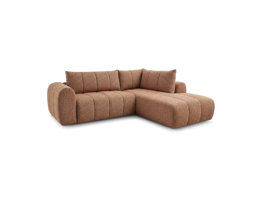 Nesty - Canapé D'Angle L Fixe - Tissu Chiné - Angle Droit