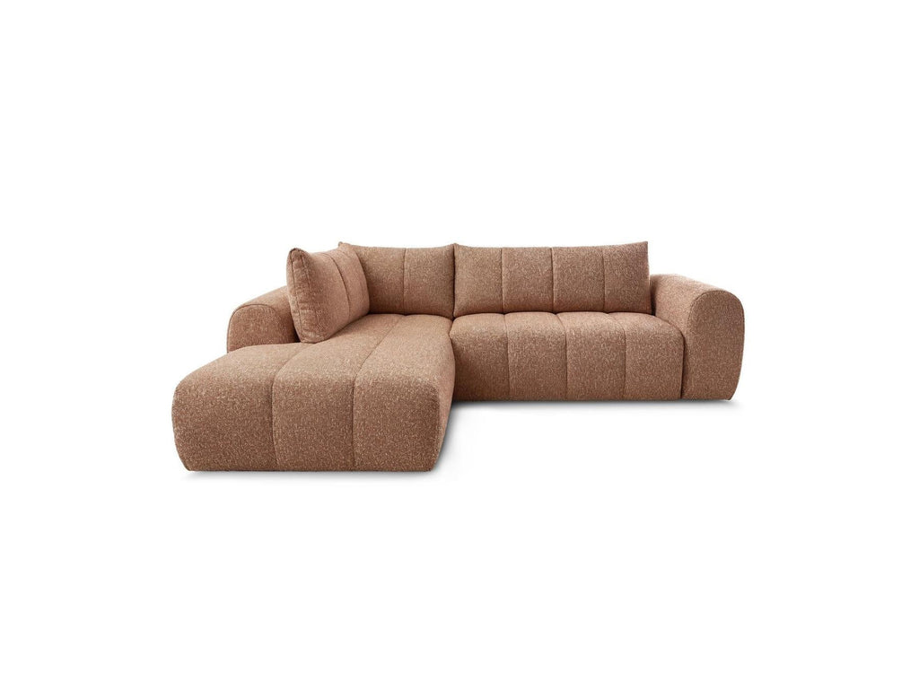 Nesty - Canapé D'Angle L Fixe - Tissu Chiné - Angle Gauche