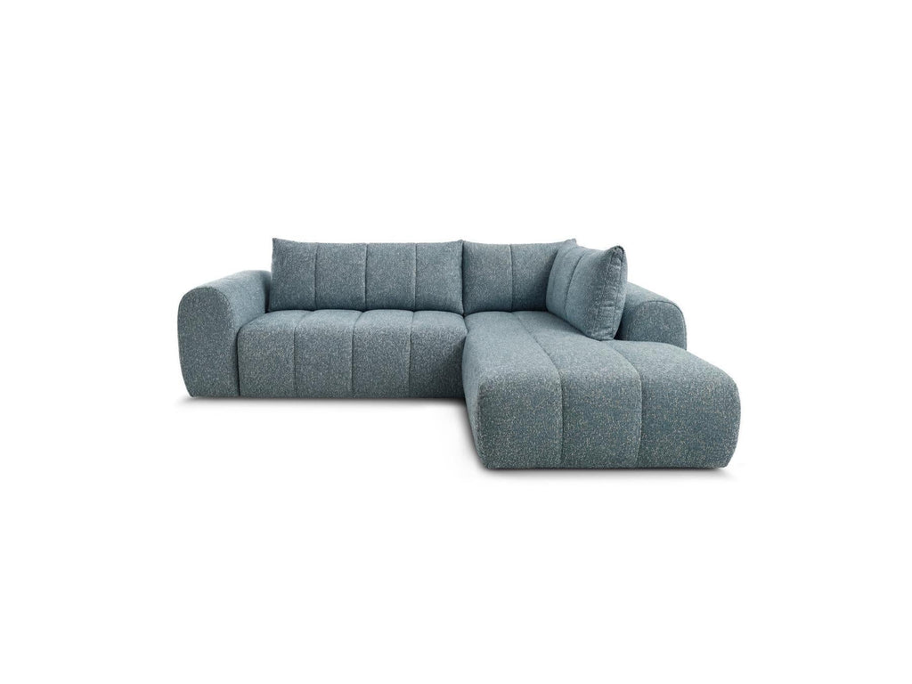 Nesty - Canapé D'Angle L Fixe - Tissu Chiné - Angle Droit