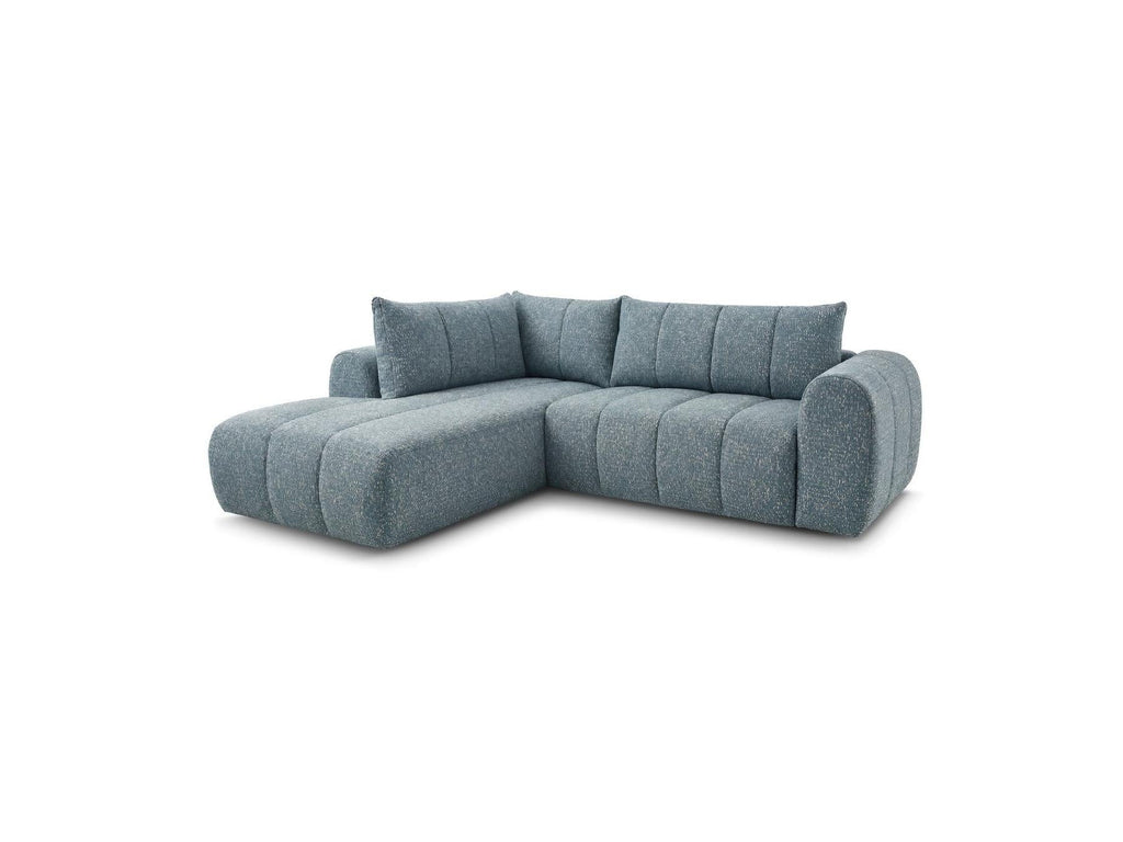 Nesty - Canapé D'Angle L Fixe - Tissu Chiné - Angle Gauche