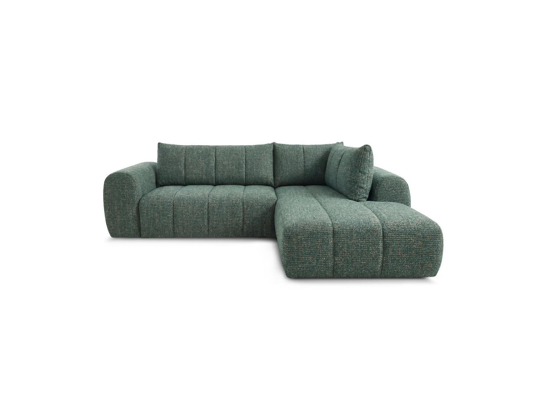 Nesty - Canapé D'Angle L Fixe - Tissu Chiné - Angle Droit