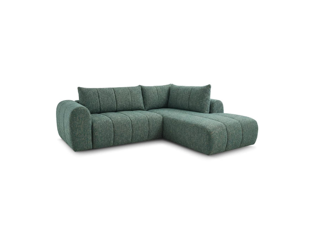 Nesty - Canapé D'Angle L Fixe - Tissu Chiné - Angle Droit