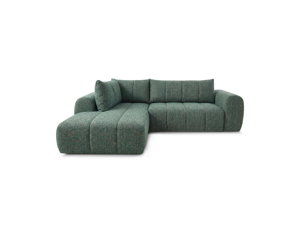 Nesty - Canapé D'Angle L Fixe - Tissu Chiné - Angle Gauche