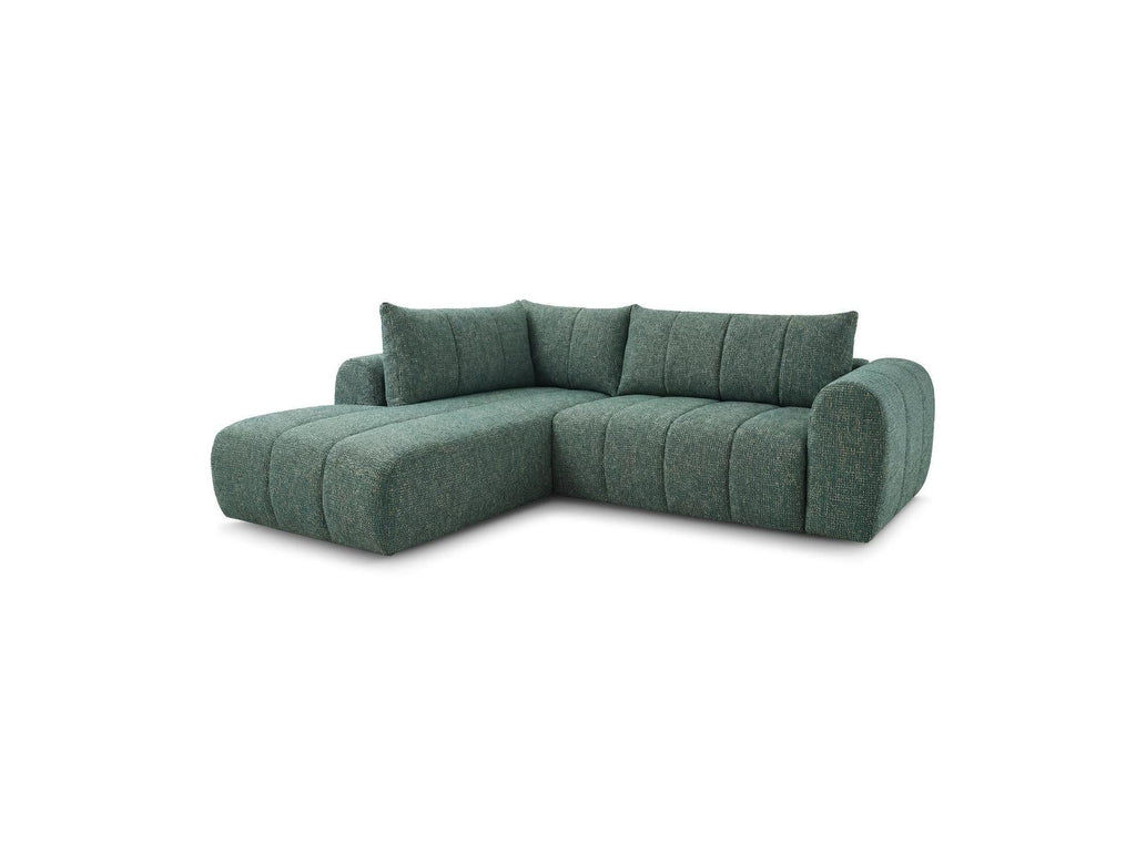 Nesty - Canapé D'Angle L Fixe - Tissu Chiné - Angle Gauche