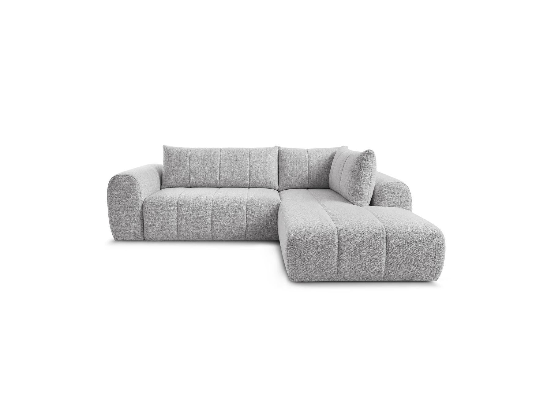 Nesty - Canapé D'Angle L Fixe - Tissu Chiné - Angle Droit