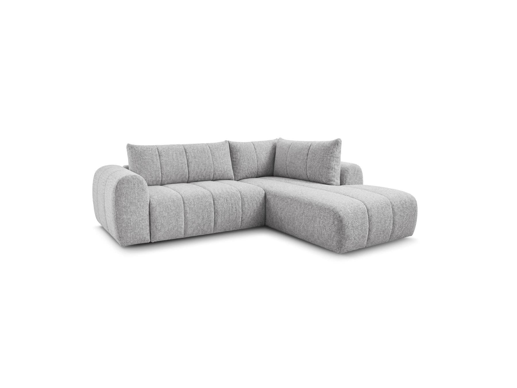 Nesty - Canapé D'Angle L Fixe - Tissu Chiné - Angle Droit