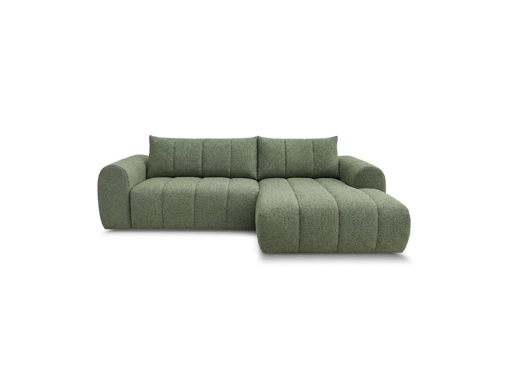 Nesty - Canapé D'Angle Fixe - Tissu Chiné - Angle Droit