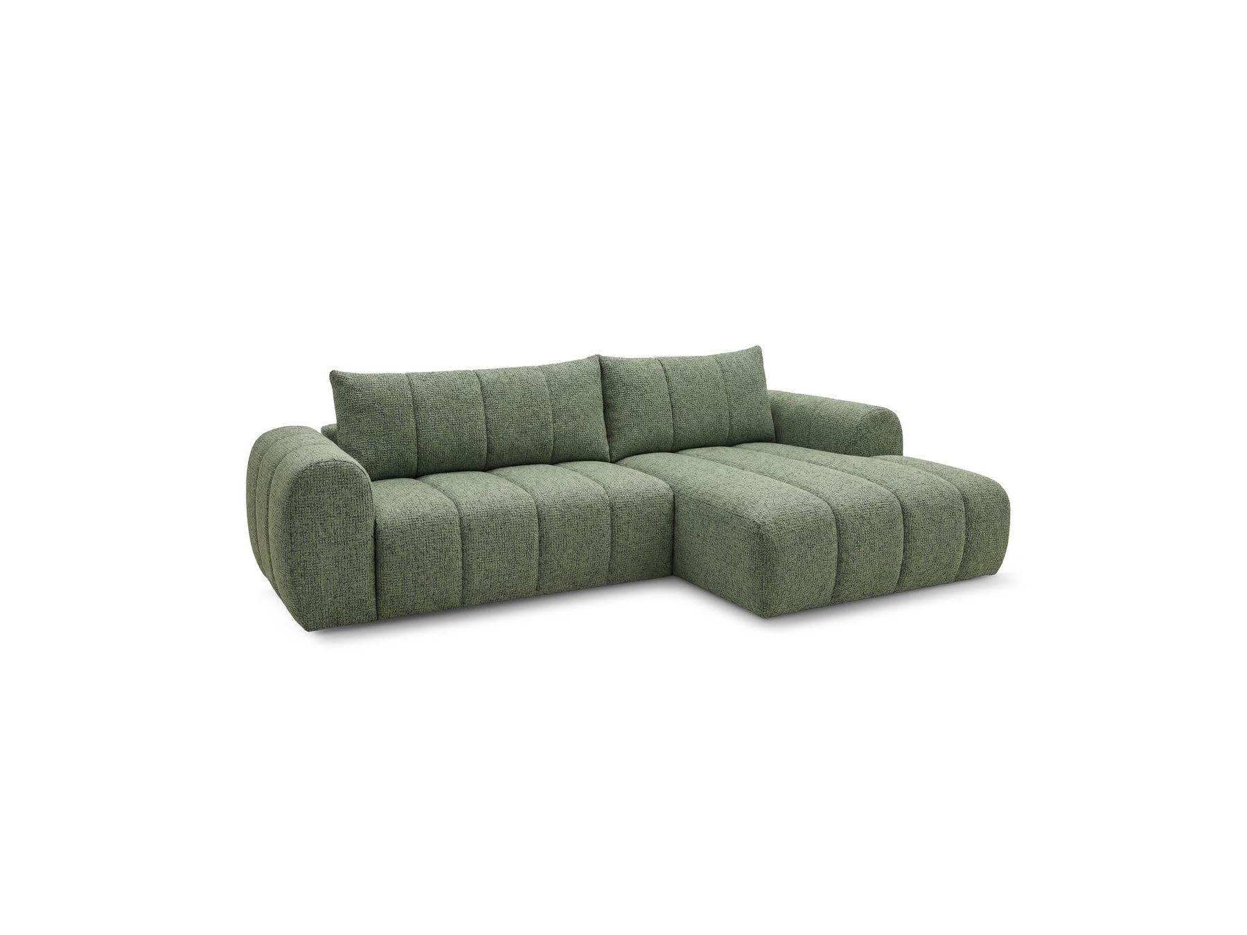 Nesty - Canapé D'Angle Fixe - Tissu Chiné - Angle Droit