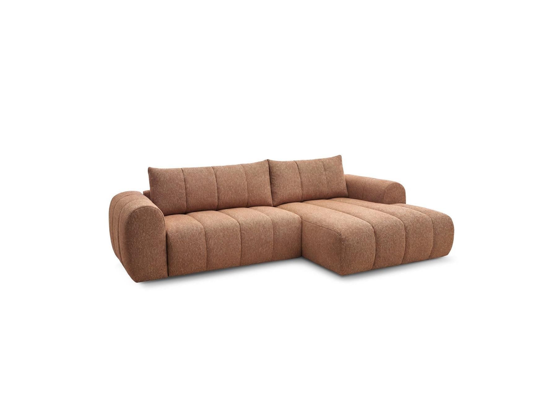 Nesty - Canapé D'Angle Fixe - Tissu Chiné - Angle Droit