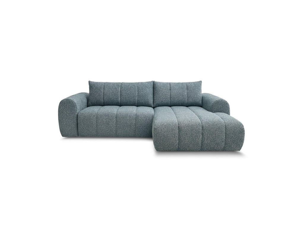 Nesty - Canapé D'Angle Fixe - Tissu Chiné - Angle Droit