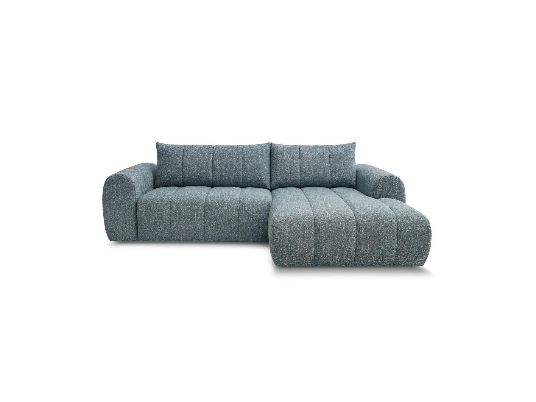 Nesty - Canapé D'Angle Fixe - Tissu Chiné - Angle Droit