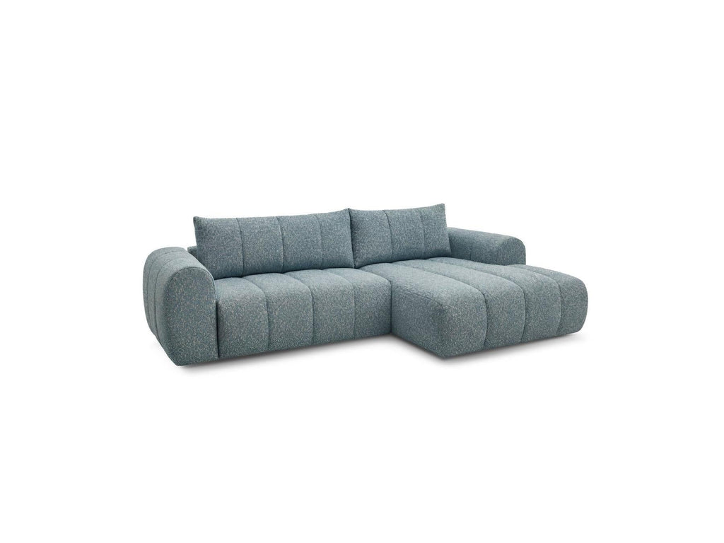 Nesty - Canapé D'Angle Fixe - Tissu Chiné - Angle Droit