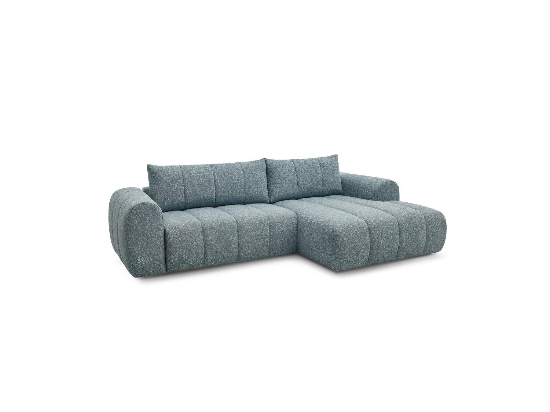 Nesty - Canapé D'Angle Fixe - Tissu Chiné - Angle Droit