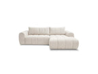 Nesty - Canapé D'Angle Fixe - Tissu Chiné - Angle Droit