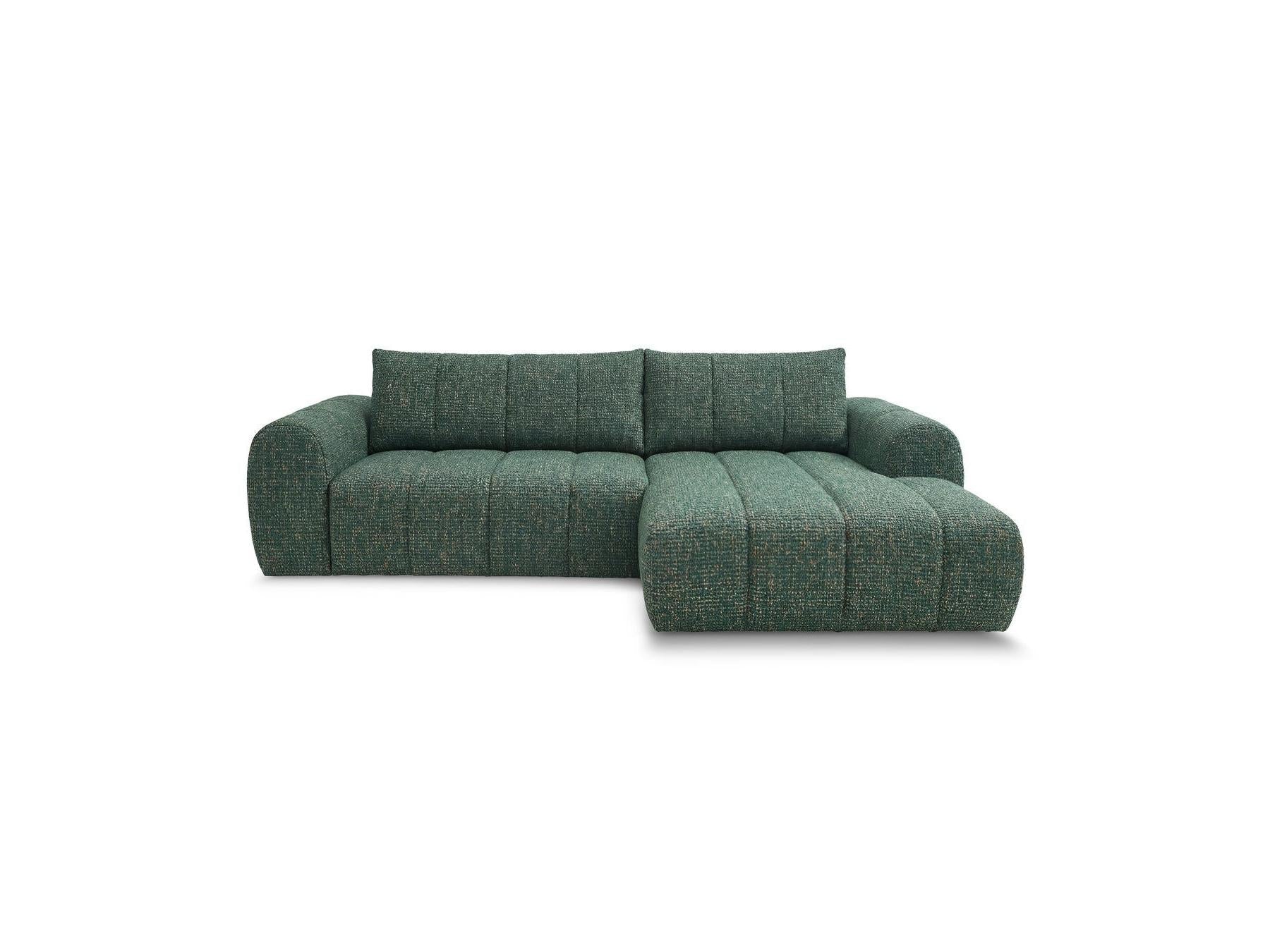 Nesty - Canapé D'Angle Fixe - Tissu Chiné - Angle Droit