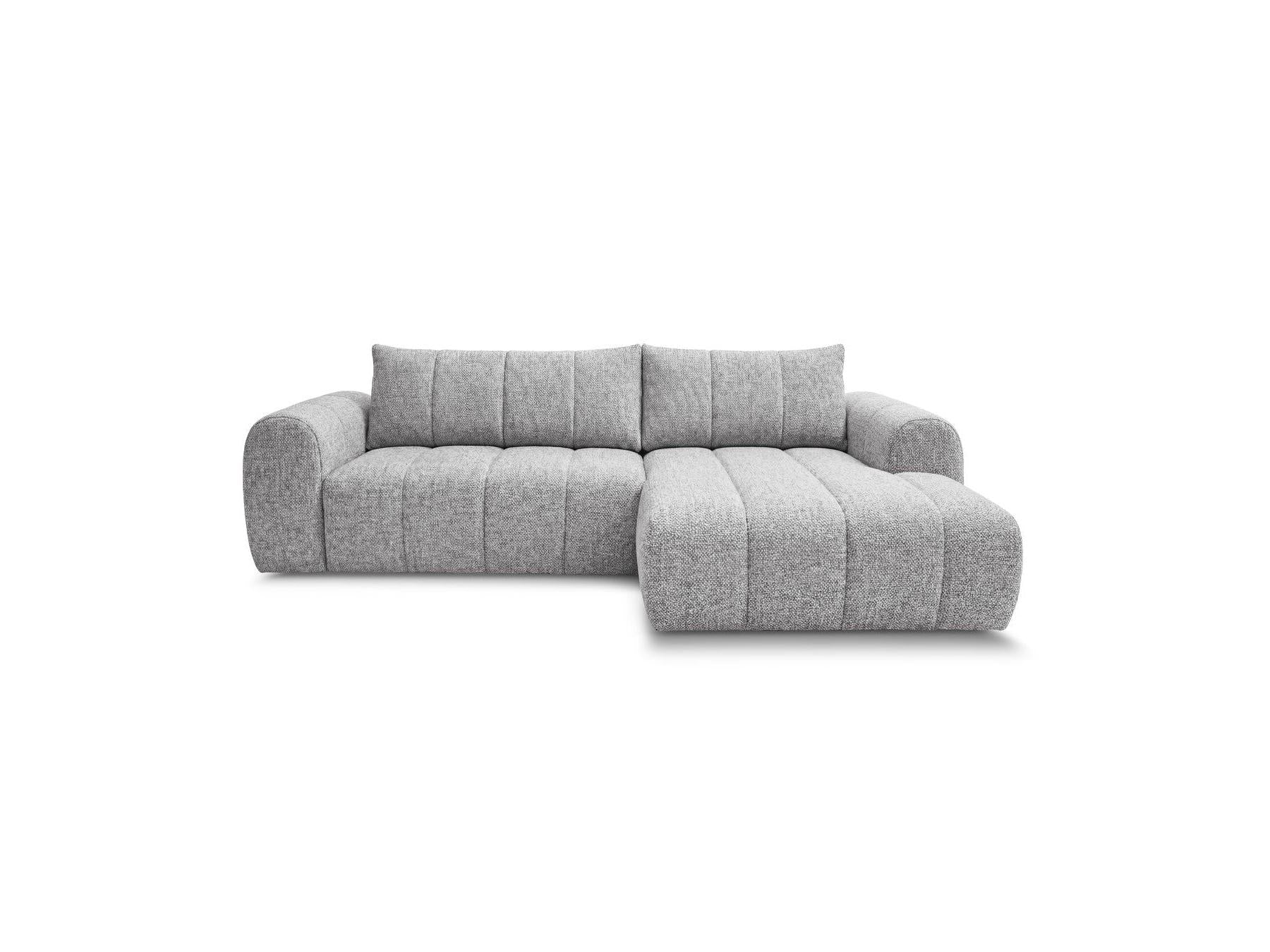Nesty - Canapé D'Angle Fixe - Tissu Chiné - Angle Droit