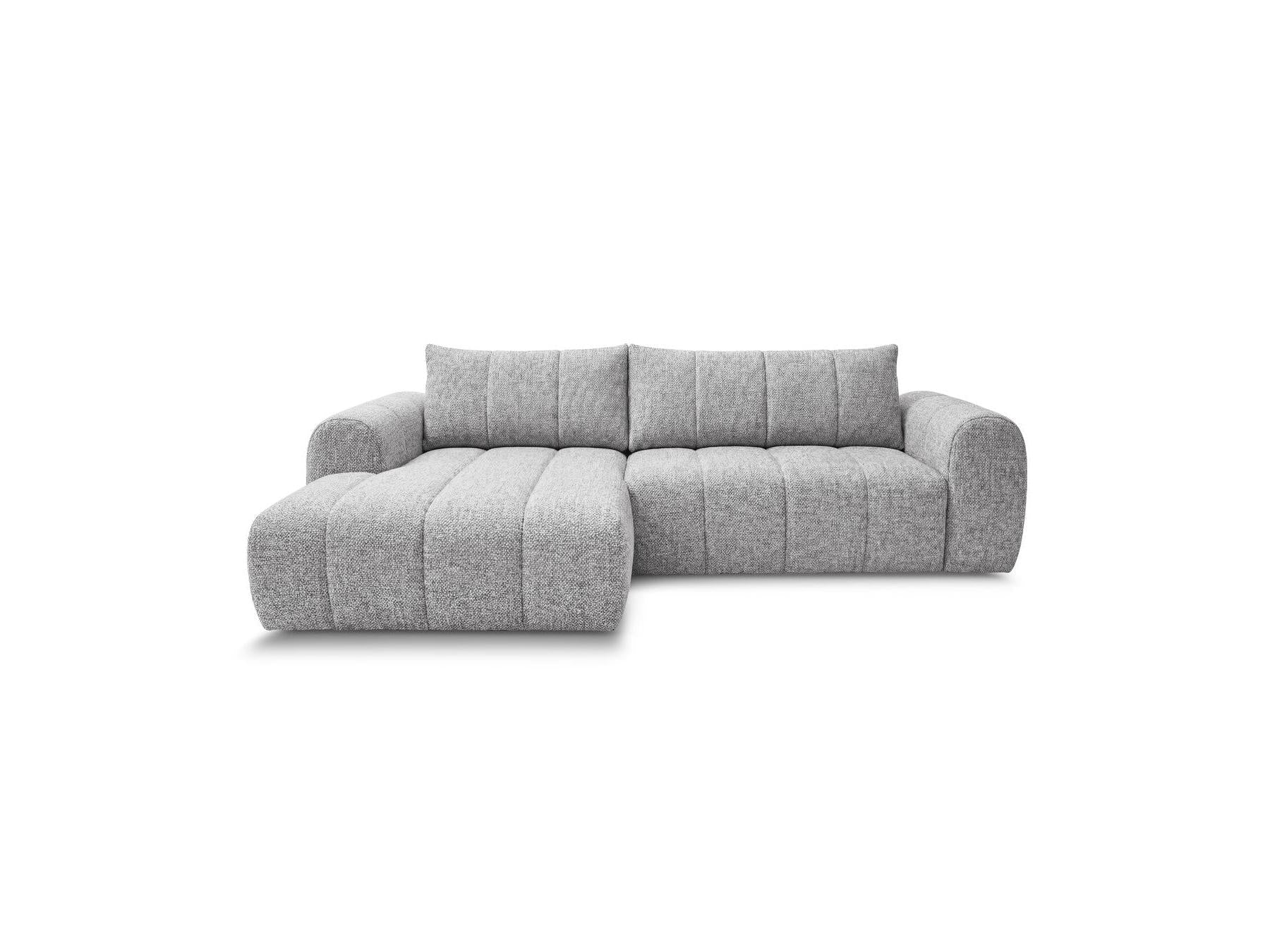 Nesty - Canapé D'Angle Fixe - Tissu Chiné - Angle Gauche