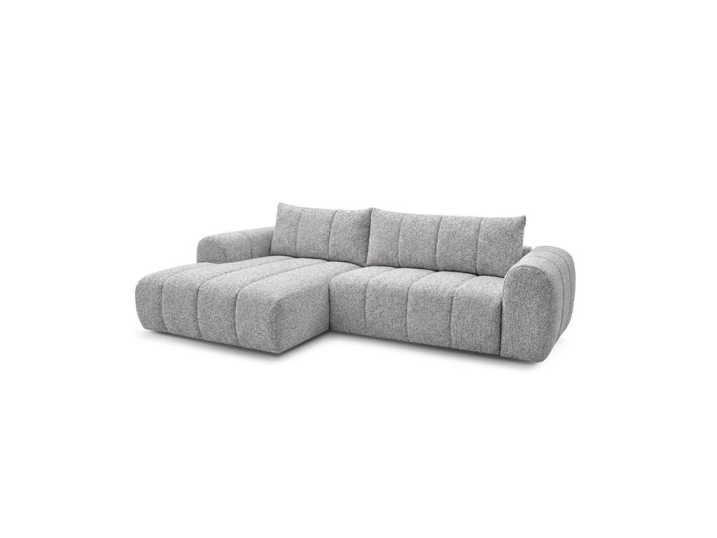 Nesty - Canapé D'Angle Fixe - Tissu Chiné - Angle Gauche