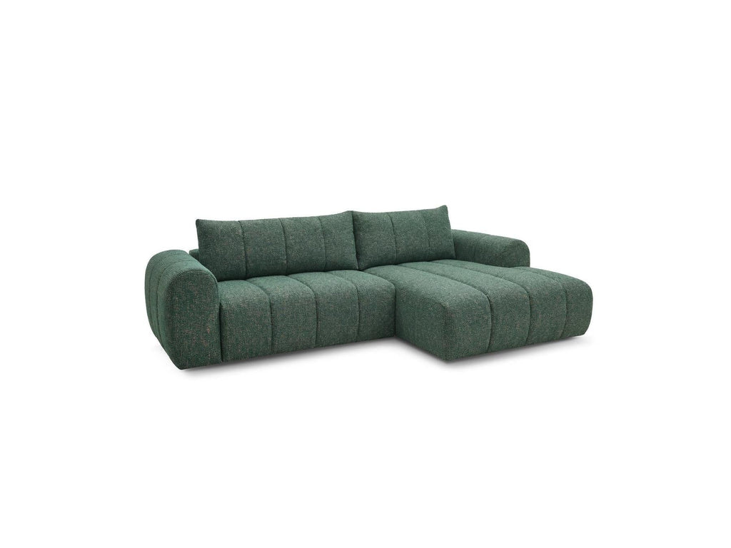 Nesty - Canapé D'Angle Fixe - Tissu Chiné - Angle Droit